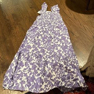 Purple floral maxi dress